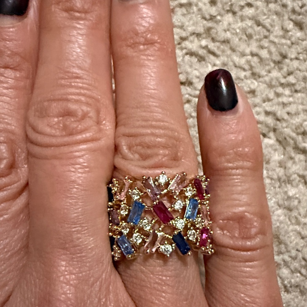 Park Lane Gold Multi-Stone Statement Ring